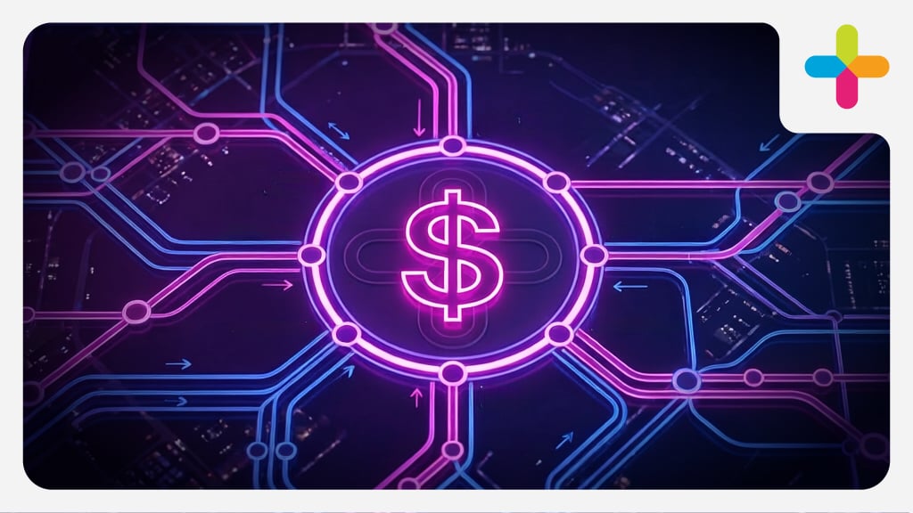 Neon Dollar Sign with Lines